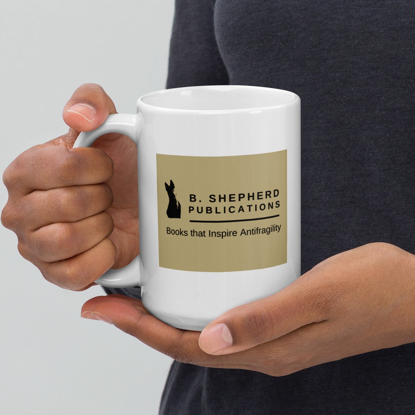 B. Shepherd Publications white glossy mug